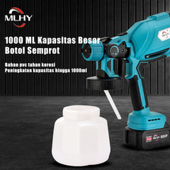 Lithium battery spray gun