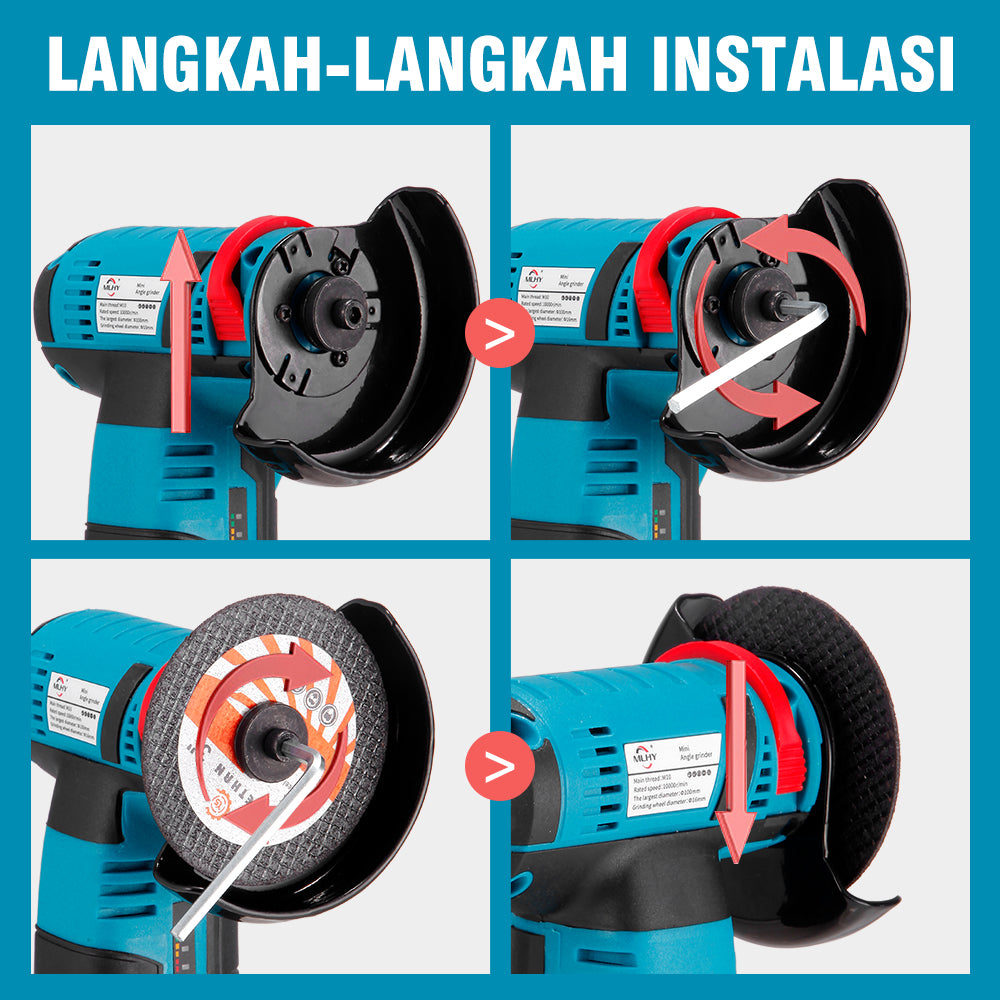 Lithium battery angle grinder