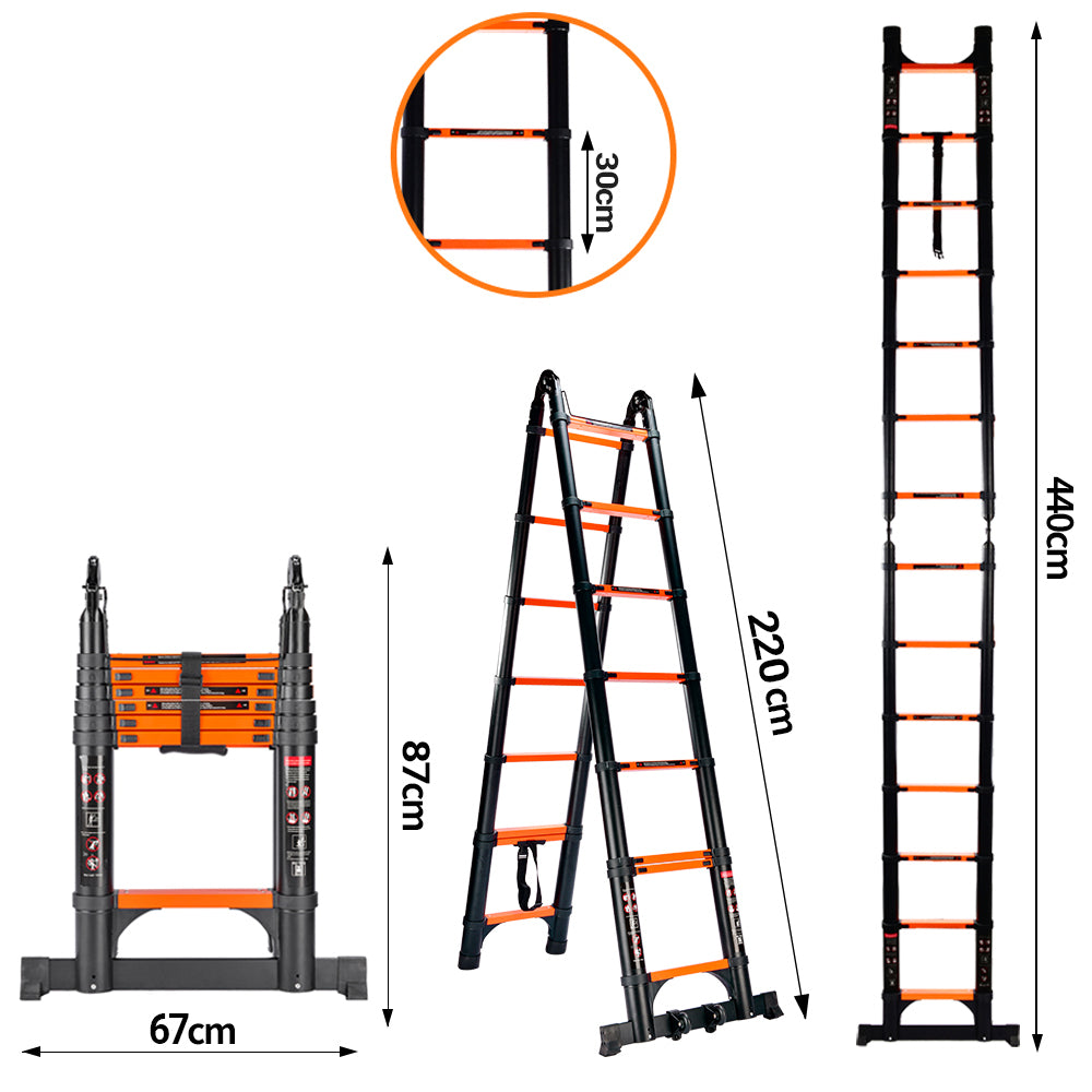 4+4m Aluminum A-Type Ladder