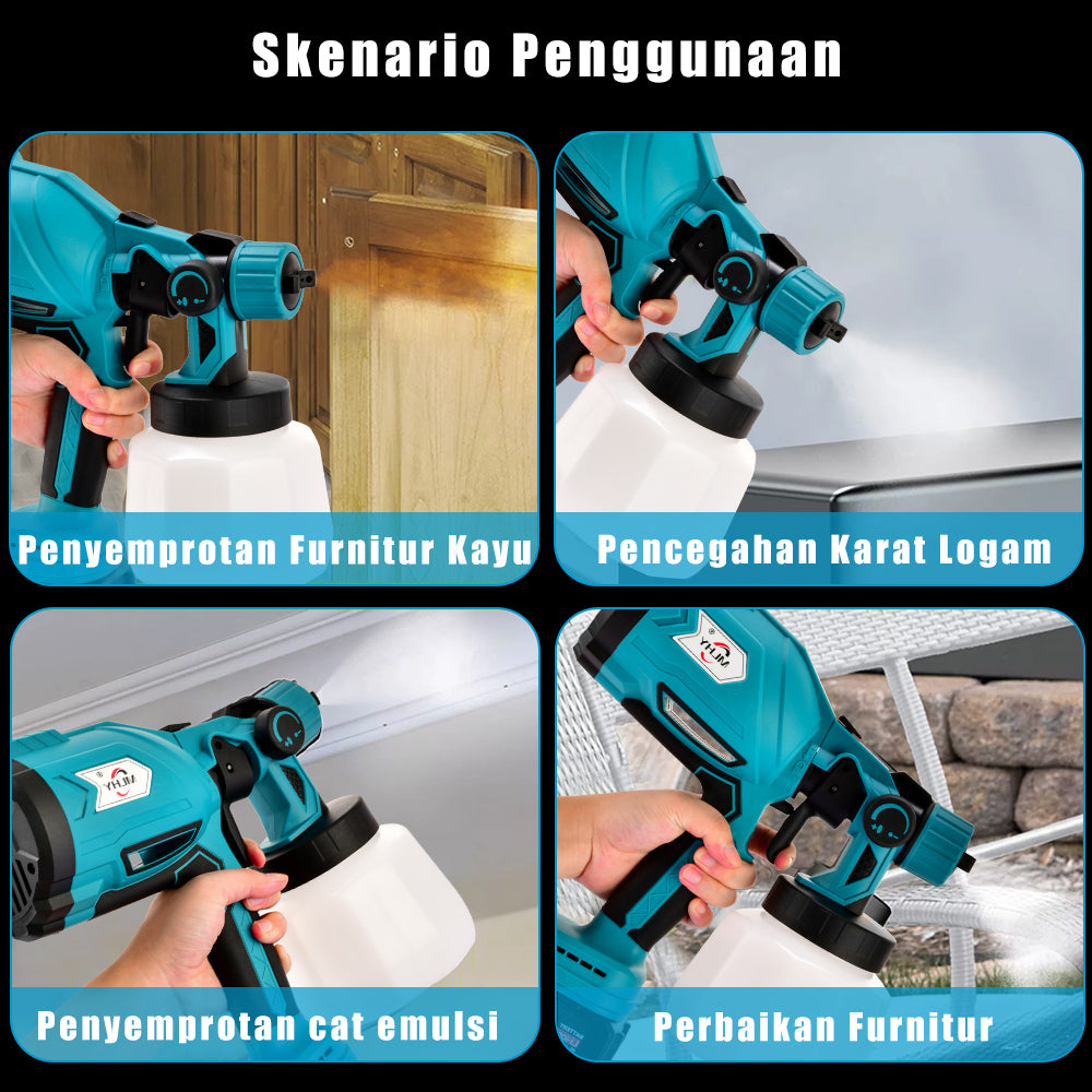 Lithium battery spray gun