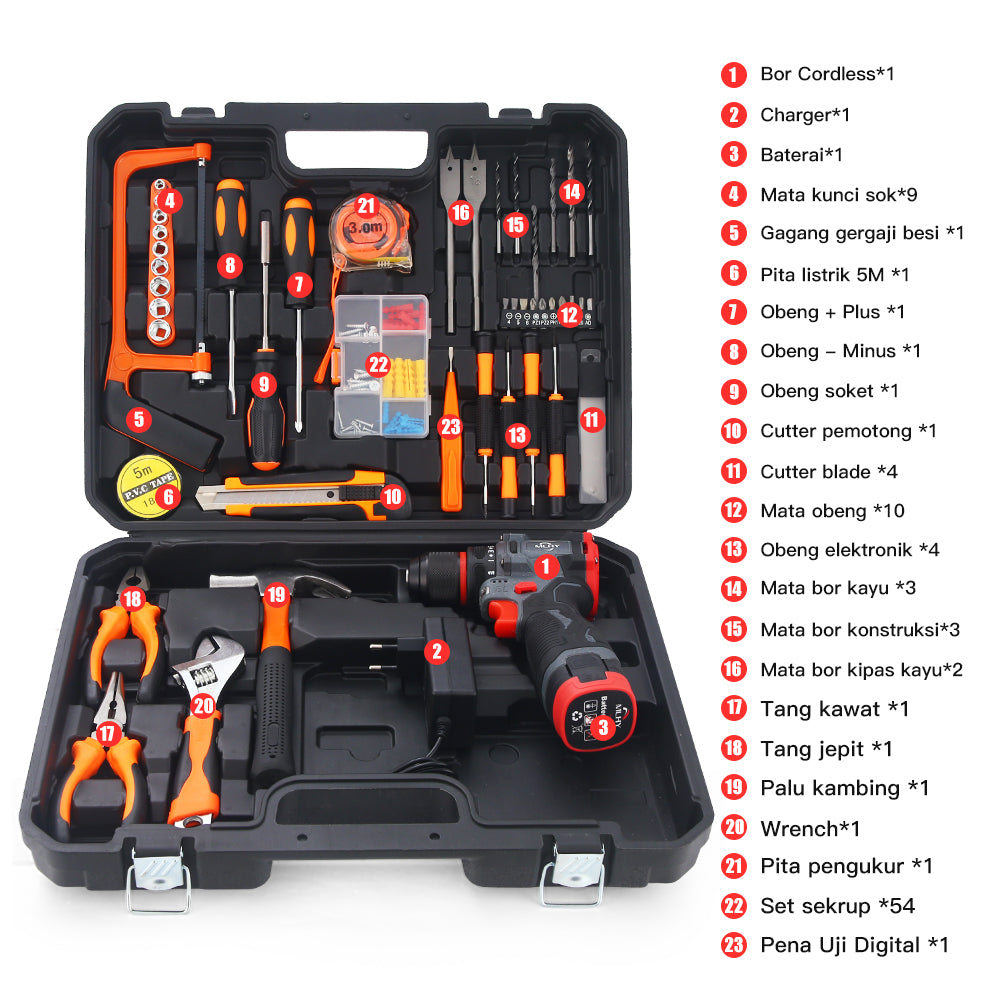 102 pcs electric drill tool box