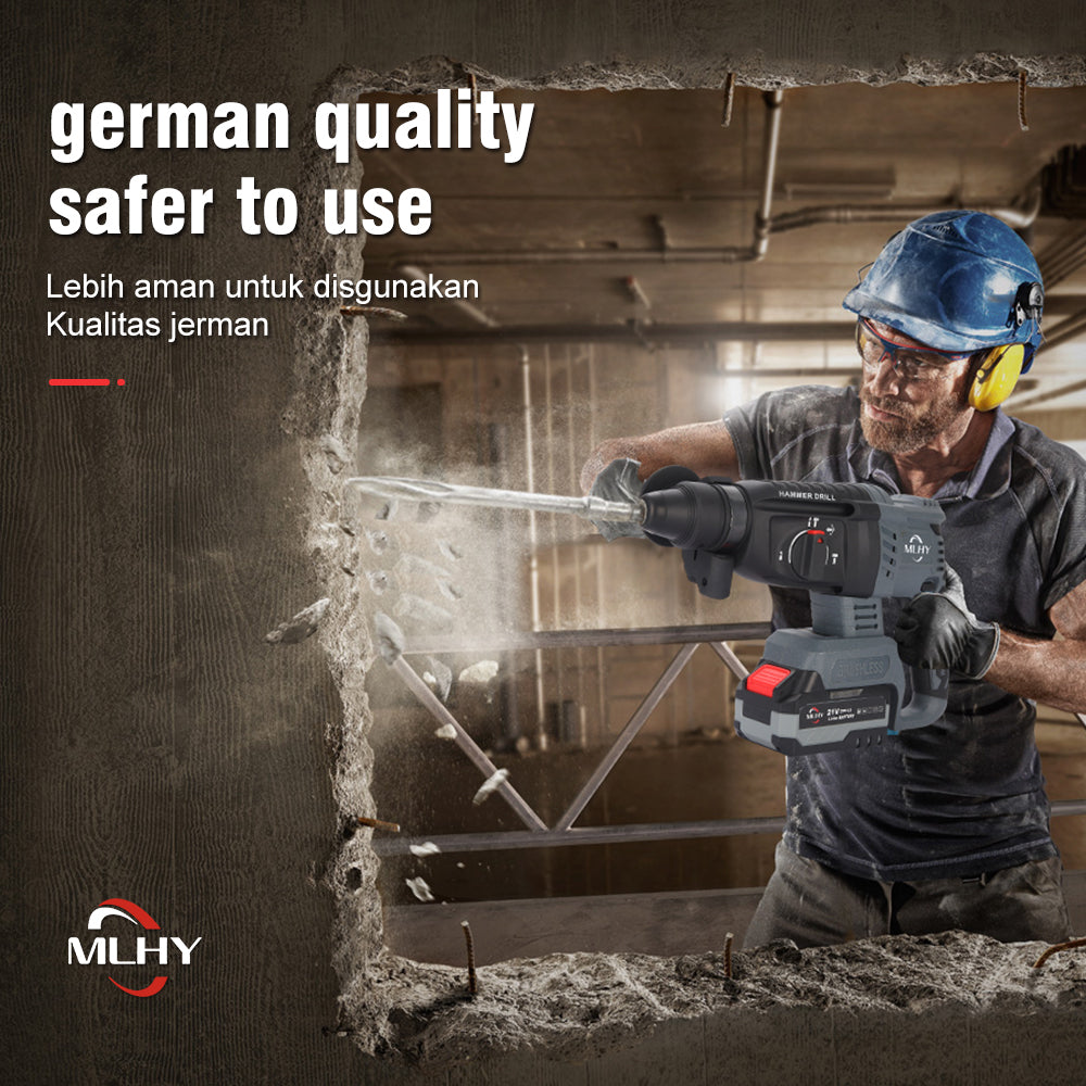 Lithium battery hammer drill